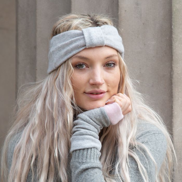 Neutral cashmere headbands